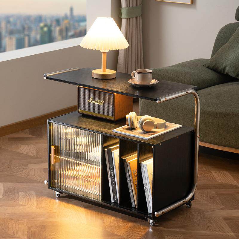 可移车动沙发边几简EUH中古风小茶几小推柜侧边边桌约现代角几床