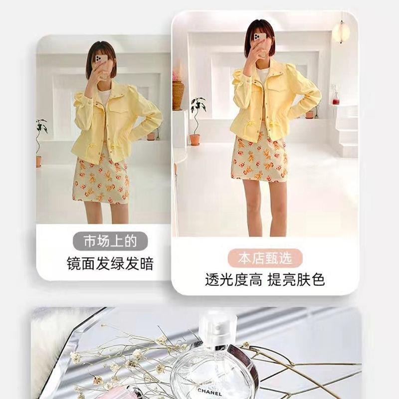 形全身镜CBS异云家朵镜子落地用卧室落地镜ins不规挂则壁服装试衣