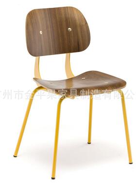 约简铁艺夹板餐桌椅凳椅学生椅咖啡厅餐厅桌酒吧组合加GA3501C-固