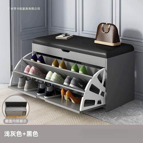 换鞋可家用门口鞋架坐入户鞋柜坐凳实一体进门储物凳TAT子凳木穿