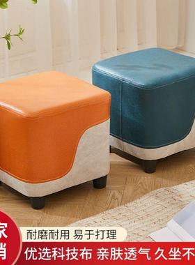 小凳子家用板凳客28178厅轻奢圆沙发凳茶几凳布科矮技换鞋凳皮墩