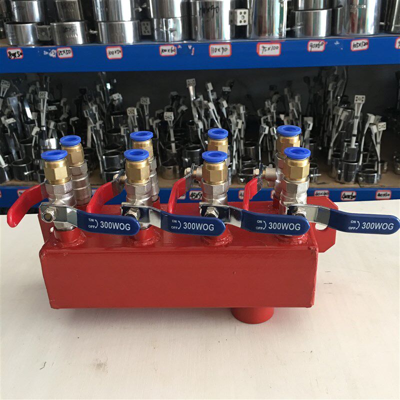 注塑机配件4进4出分水排分流器模具冷却水排双排水阀组分部器
