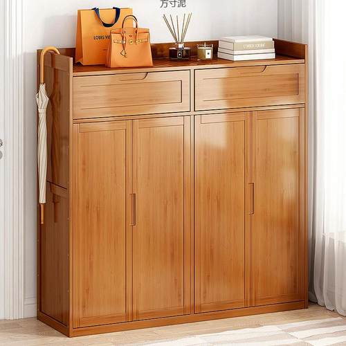 竹鞋柜鞋家用入户门简非口防尘鞋子储物柜室内阳台靠墙UQA实木易