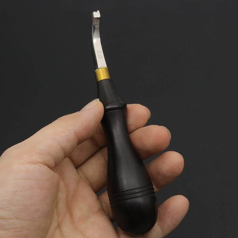 皮艺边线器起拱起压边烫HEH光边划革线器黑檀木手柄抛手工DIY皮工