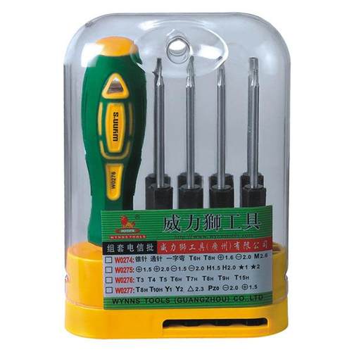 威力品牌 件狮套脑手机钟表维修9螺丝刀套装 9合一螺丝刀WW0274 W
