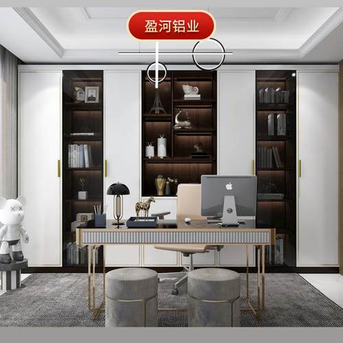 全整家具铝合金电视柜现电代简约墙一体铝家用收纳KWM储物视机背