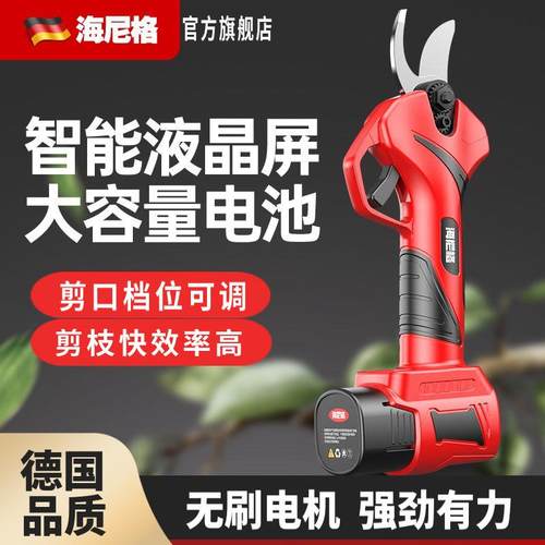 德国电动修枝GTB剪果动树电剪粗刀充电式园林树枝剪锂剪子枝电剪