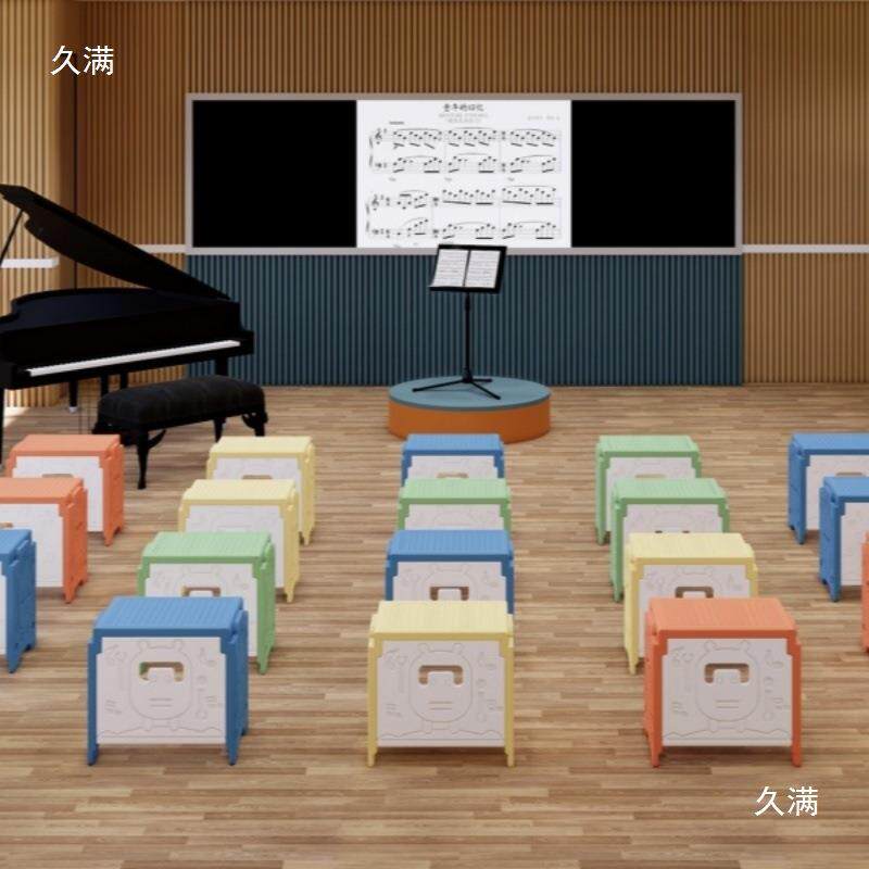 塑料音乐凳唱凳储tlznfgfg物音乐料凳PE塑合音乐唱积木合凳