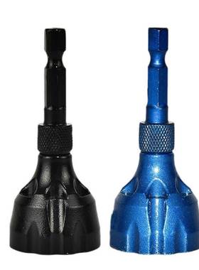 蓝色六角外圆倒角金器属去毛刺三刃打磨新款合工金刀边片螺纹角手