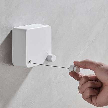 ?免ZHH孔晾衣阳打绳隐形收缩钢丝台室内伸缩绳卫生间晒衣架挂衣绳