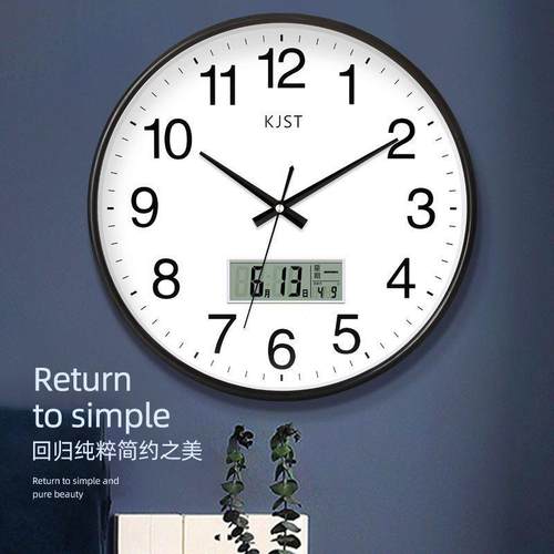 电钟表挂创客OJT厅现代简约机芯家用石英钟意静音圆形子表时钟钟