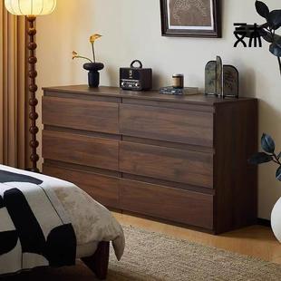 复古风斗柜斗柜抽屉五斗六柜卧收室床尾GAe45mJt纳柜柜胡桃木