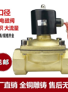 DN65电磁阀 2寸半2 2/12W650-65电磁阀水阀气阀开关阀 AC220V 24V