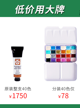温莎牛顿歌文水彩颜料分装梵高美捷乐固体水彩DS珠光矿物水彩颜料