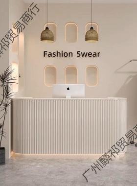 院台吧柜收银台简约现代YJB服装店女装店型台瑜伽小馆前台接待台