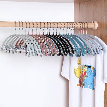 架衣夹子防家痕用衣撑晾衣架LFX子带夹子无裤子架挂裤架掉一体防