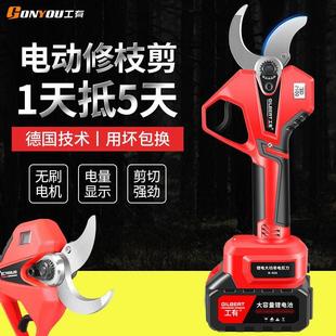 电电动剪果树枝修枝剪充刀式 无锂电线园林DIV园艺强力粗枝专用电