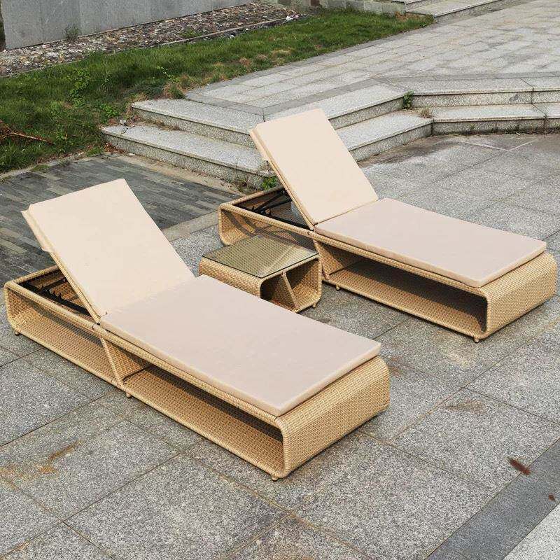 户外躺床泳池游椅露台休闲椅海边L-202501躺休沙滩椅别墅阳台闲室