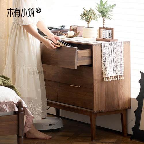 储五物柜ltao1018斗室卧收纳橱柜北欧实木斗柜法式复古靠墙抽屉式