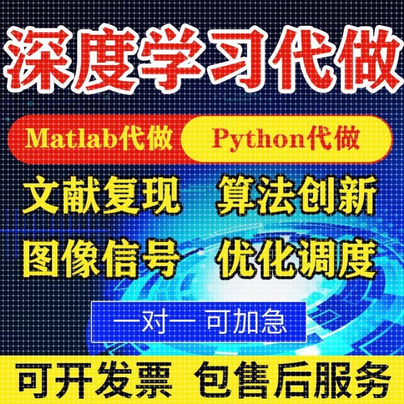 matlab代编程序代做帮做python代码复现算法仿真编写深度机器学习
