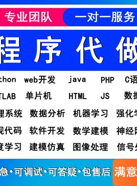 python代编程matlab深度学习C++C语言Java代码定制程序代写webC#