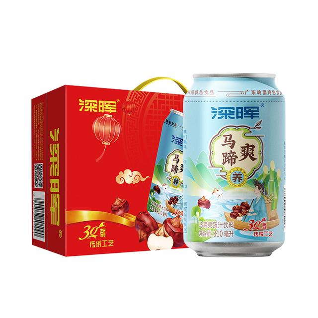 深晖 马蹄爽饮料正宗马蹄果粒饮品12罐荸荠居家饮品休闲食品