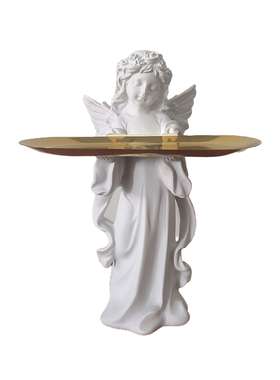 爱丽丝托盘天使卧室梳妆桌首饰收纳雕像复古装饰雕塑小号桌面摆件