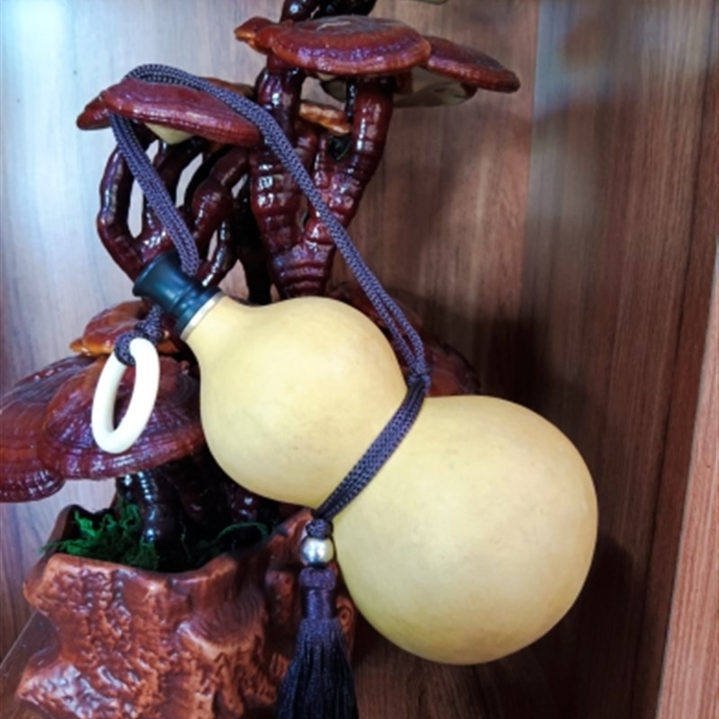 天然生长葫芦制作工艺品摆件送底座送挂绳价格优惠《木环》