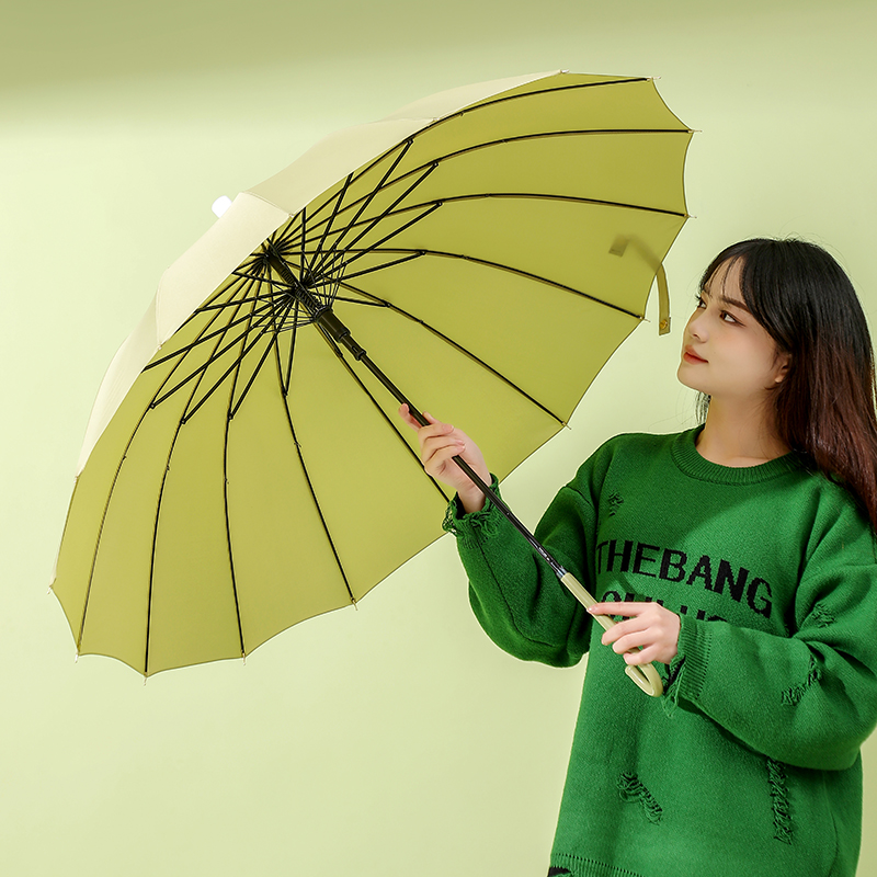 16骨长柄直杆雨伞学生加固结实防风防水套汽车载伞定制印logo男女