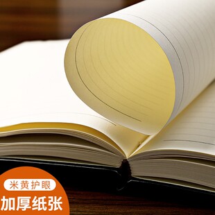 定制可印logo大号a4笔记本子加厚软皮记事本商务黑皮大号办公文具