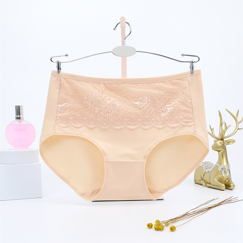 100-130斤女士纯棉内裤棉质面料蕾丝简约中腰妈妈三角1639