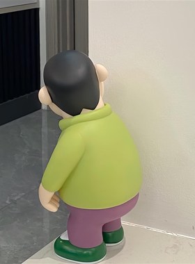 胖虎手办公仔落地摆件支架家居客厅电视柜酒柜玄关乔迁送礼物装饰