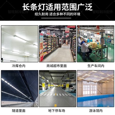 LED冷库专用灯冰库耐低温节能灯一体化长条型防水防潮灯照明灯具