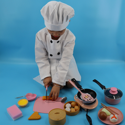 儿童厨师服装幼儿园职业体验小厨师亲子烘焙活动画画服六一演出服