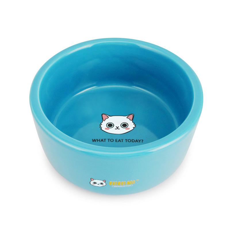 田田猫大号陶瓷猫粮盆猫碗水碗猫食盆餐具可微波加热宠物猫咪用品