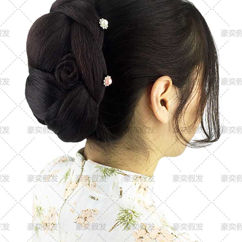 豪奕假发大号盘发包 古装演出盘发影视影楼造型新娘盘发发碗发髻