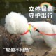 渐变色彩虹狗狗牵引绳小型犬胸背带柯基比熊泰迪外出遛狗链防咬断