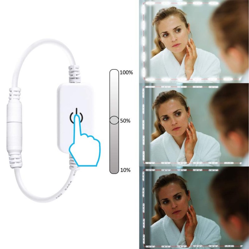 LED化妆镜补光灯镜前灯梳妆台化妆灯影楼美发店可调光 浴室防水