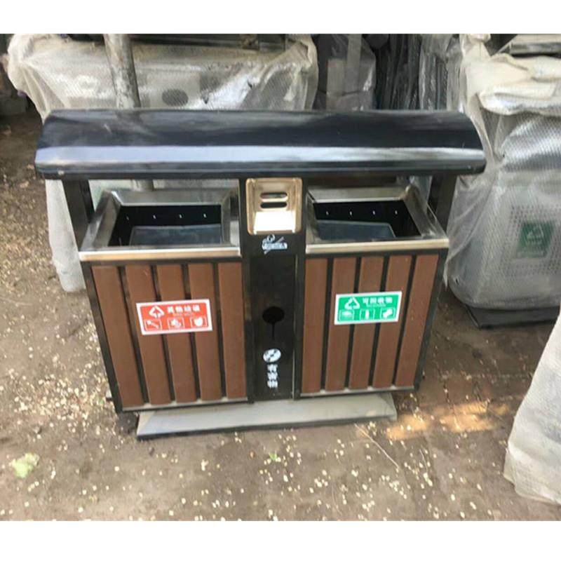 厂家塑木果皮箱镀锌板垃圾桶户外分类垃圾箱现货供应,住宅家具,垃圾筒,淘宝优惠券,粉丝福利购,淘宝优惠卷