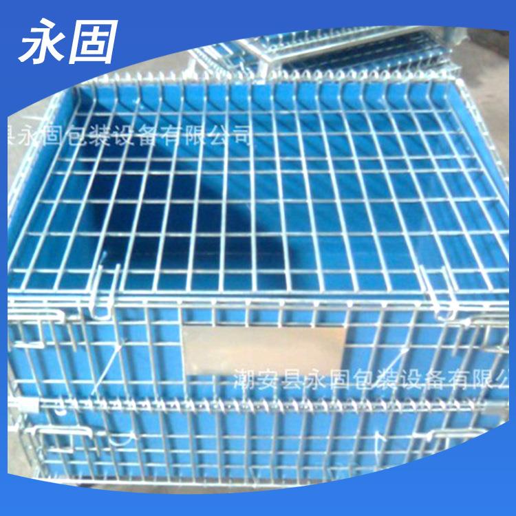 金属仓储笼周转仓储笼可折叠铁框周转储物笼搬运折叠仓储仓库笼