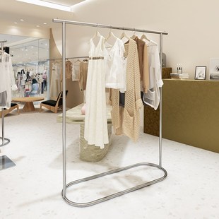 货架衣架子 专用挂衣架落地式 服装 店展示架陈列架不锈钢中岛架女装