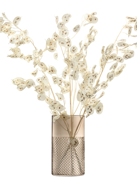 英国LSA轻奢复古浮雕水晶玻璃花瓶 琥珀色客厅卧室装饰插花器烛台