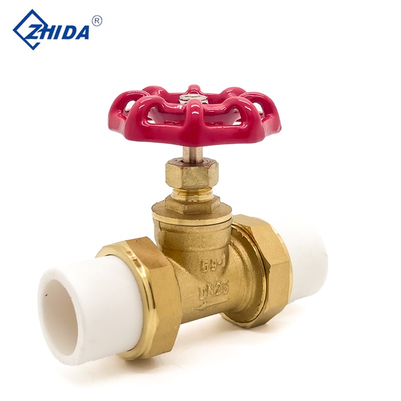 热熔PPR双活接铜截止阀PE水截门开关4分6分自来水管阀门开关配件