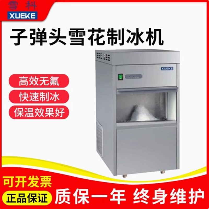 常熟雪科IMS-20-30-50雪花制冰机商用小型全自动子弹头方冰碎冰机