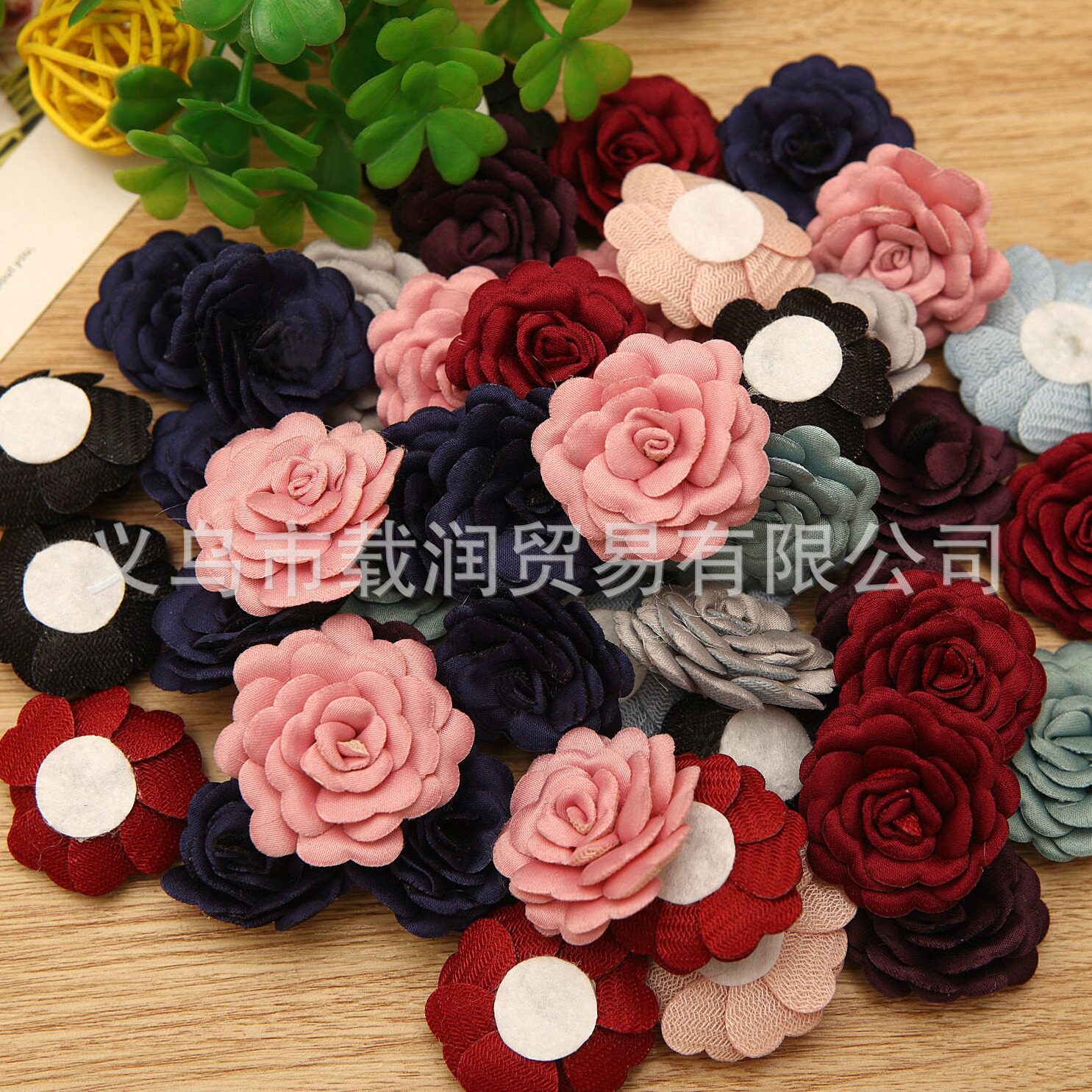 直销淘热卖 桃型多层花 DIY手工蝴蝶结发饰配件材料 华谊材料配件