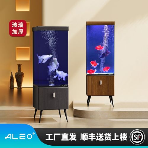莱易欧创意鱼缸边几缸2代 家用客厅电视柜背滤落地一体立式水族箱