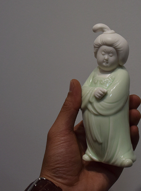 创意陶瓷古典仕女摆件玄关禅意家居饰品客厅书房香插插香座工艺品