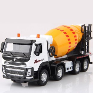 彩珀成真1:50合金工程运输挖掘压路机搅拌土泵装卸铲车模型玩具男