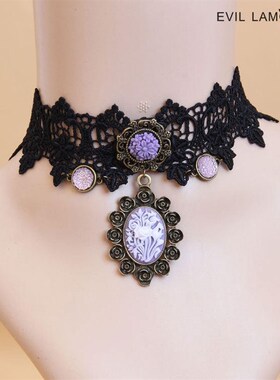 白色流苏夸张大项链脖子饰品颈带珍珠吊坠锁骨链颈饰颈链低领配饰