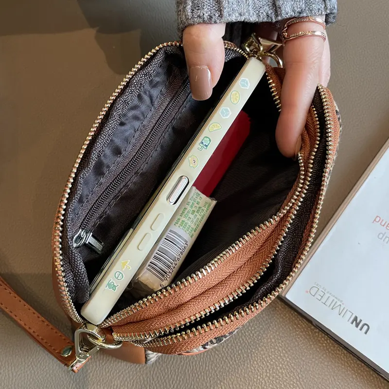 钱包女长款女士2025新款女日韩版拉链多功能帆布手拿包女时尚潮
